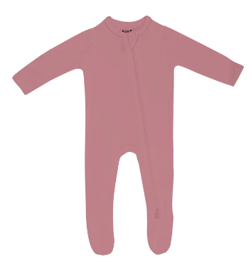 Zip Footie - Dusty Rose