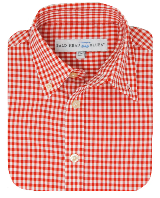 Islander Button Down Red/WHT