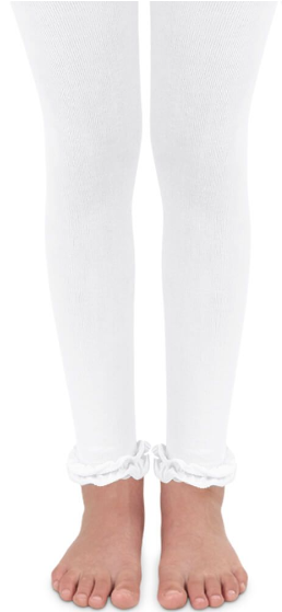 Pima Cotton Ruffle Footless Tights