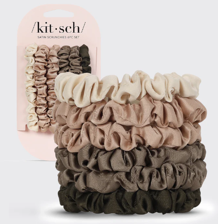 Ultra Petite Satin Scrunchies 6 pc