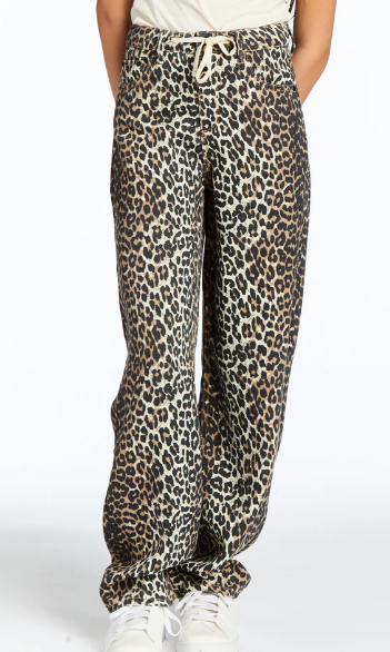 Leopard Print Wide Leg Jean