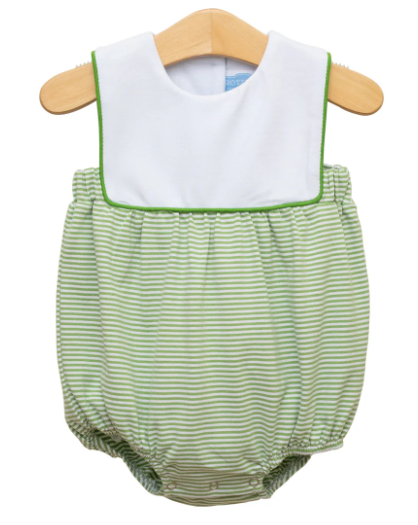 Noah Green Stripe Boy Bubble