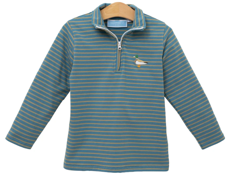 Mallard Emb 1/4 Zip Pullover - Boys