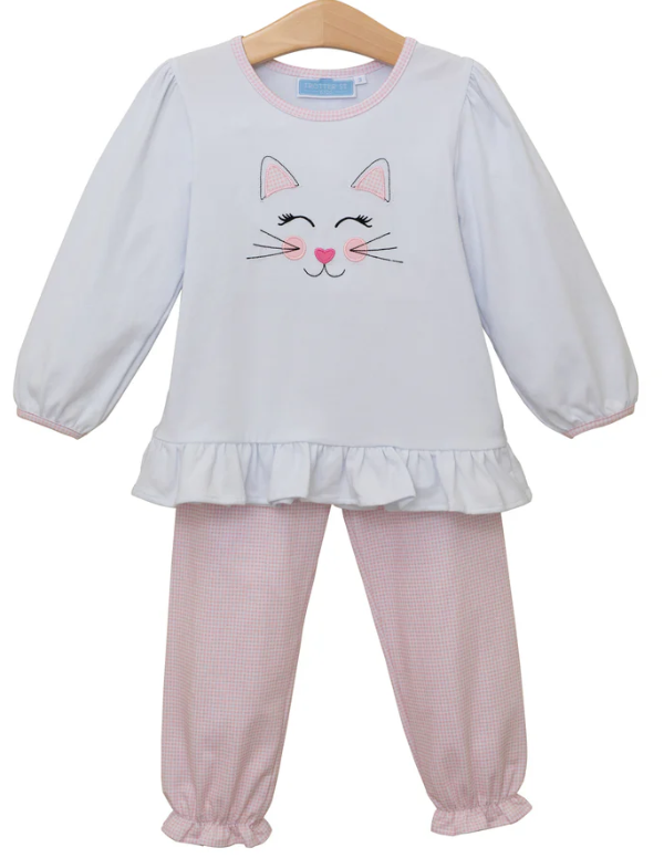 Kitten Pant Set - Girls