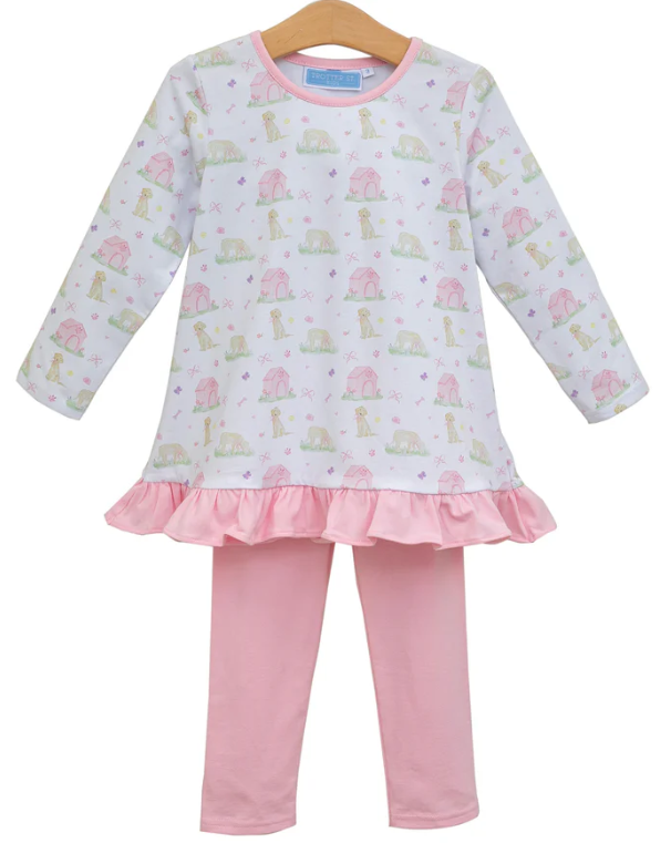 Puppy Pals Ruffle Pant Set - Toddler