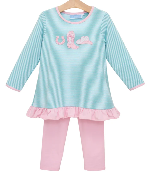 Western Ruffle Pant Set