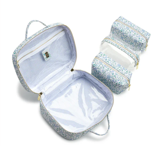 Hampton Floral Cosmetic Toiletry Case