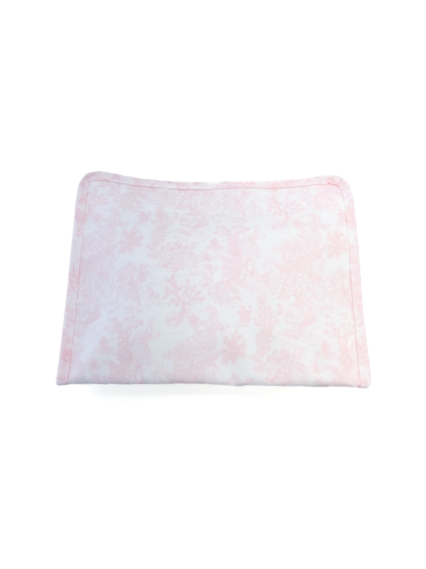 Bunny Toile Pink - Large Zip Pouch