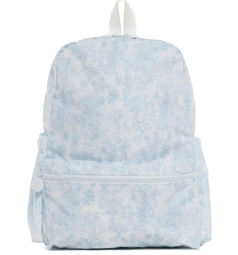 Bunny Toile Blue Large Backpack
