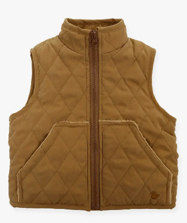 Barn Quilted Vest - Caramel