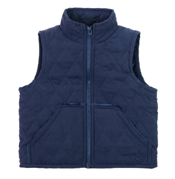 Barn Quilted Vest - Navy