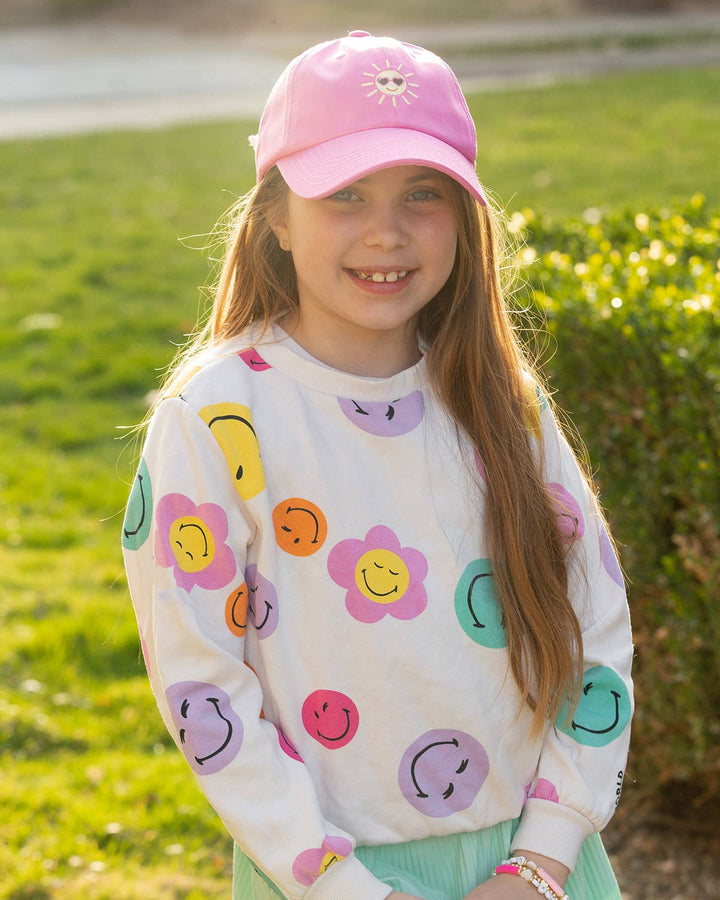 Sun Love Bow Baseball Hat (Youth, Junior): Youth (2-8)