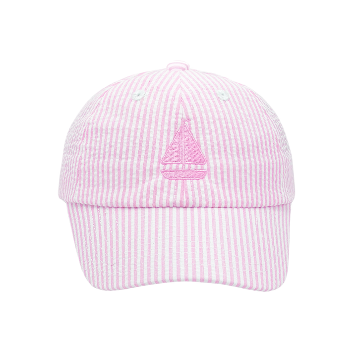 Pink Sailboat Bow Baseball Hat (Baby, Youth): Baby/Toddler