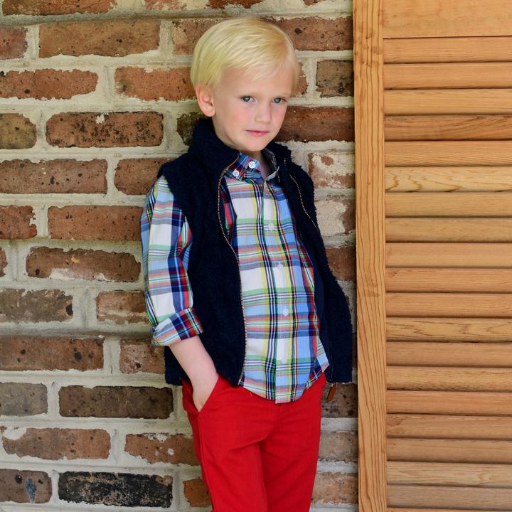 Destin Dress Shirt-Fall Plaid