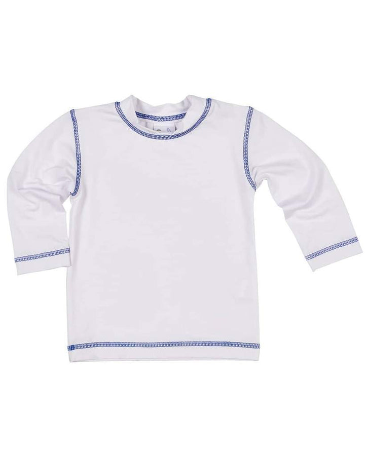 White Rashguard w/ Royal Stitch