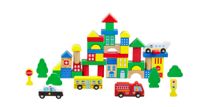 50 PC City Wood Blocks Set
