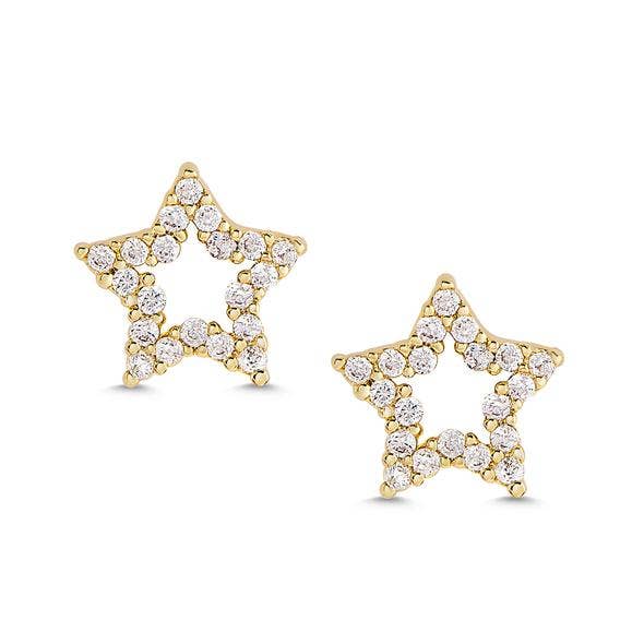 Open star stud earrings Outlet