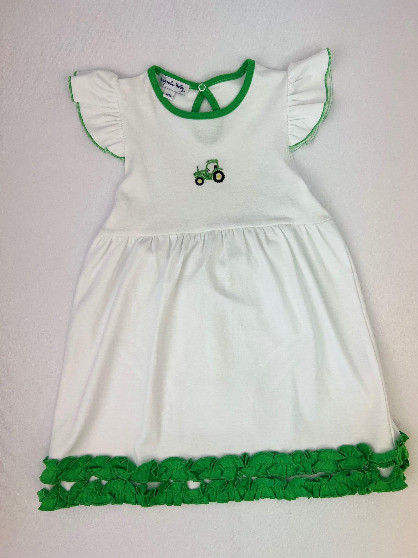 Tiny Tractor Emb Flutters Dress Set