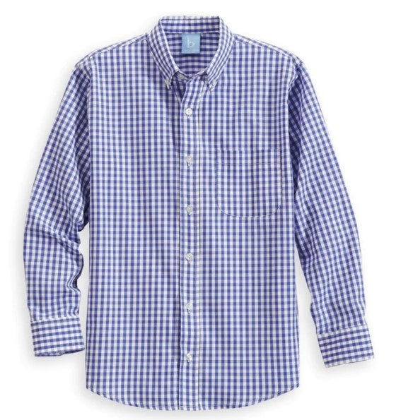 Boys Royal/White Button Down Shirt