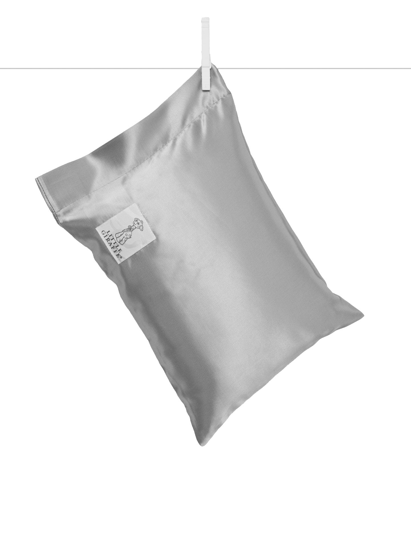 Silver Satin Pillow