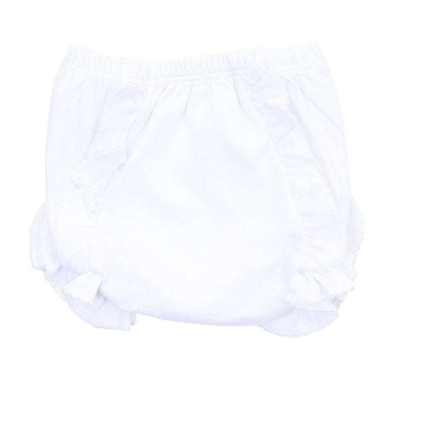 Essentials Monogram Diaper Cover with White Trim: 12 Months