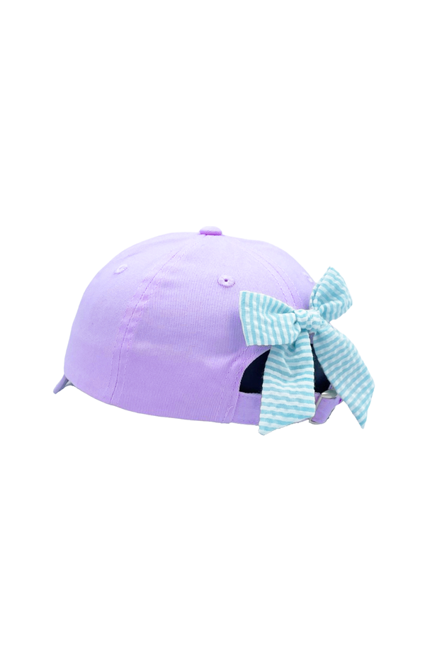 Lavender Mermaid Bow Baseball Hat (Baby, Youth): Youth (2-8)