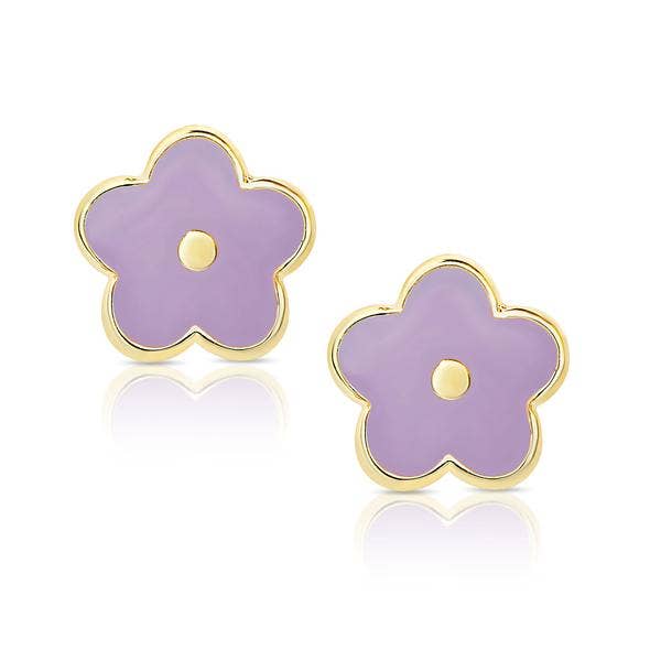 Flower Stud Earrings: Pink