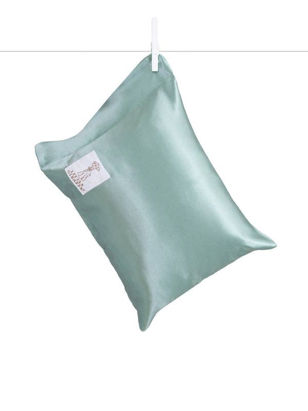 Satin Decorative Nursery Pillow: Blue
