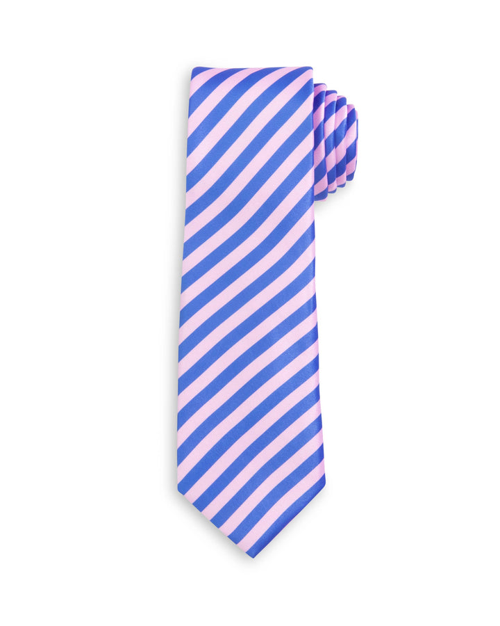 Daybreak Pink and Blue Stripe Child Tween Adult Necktie: Medium