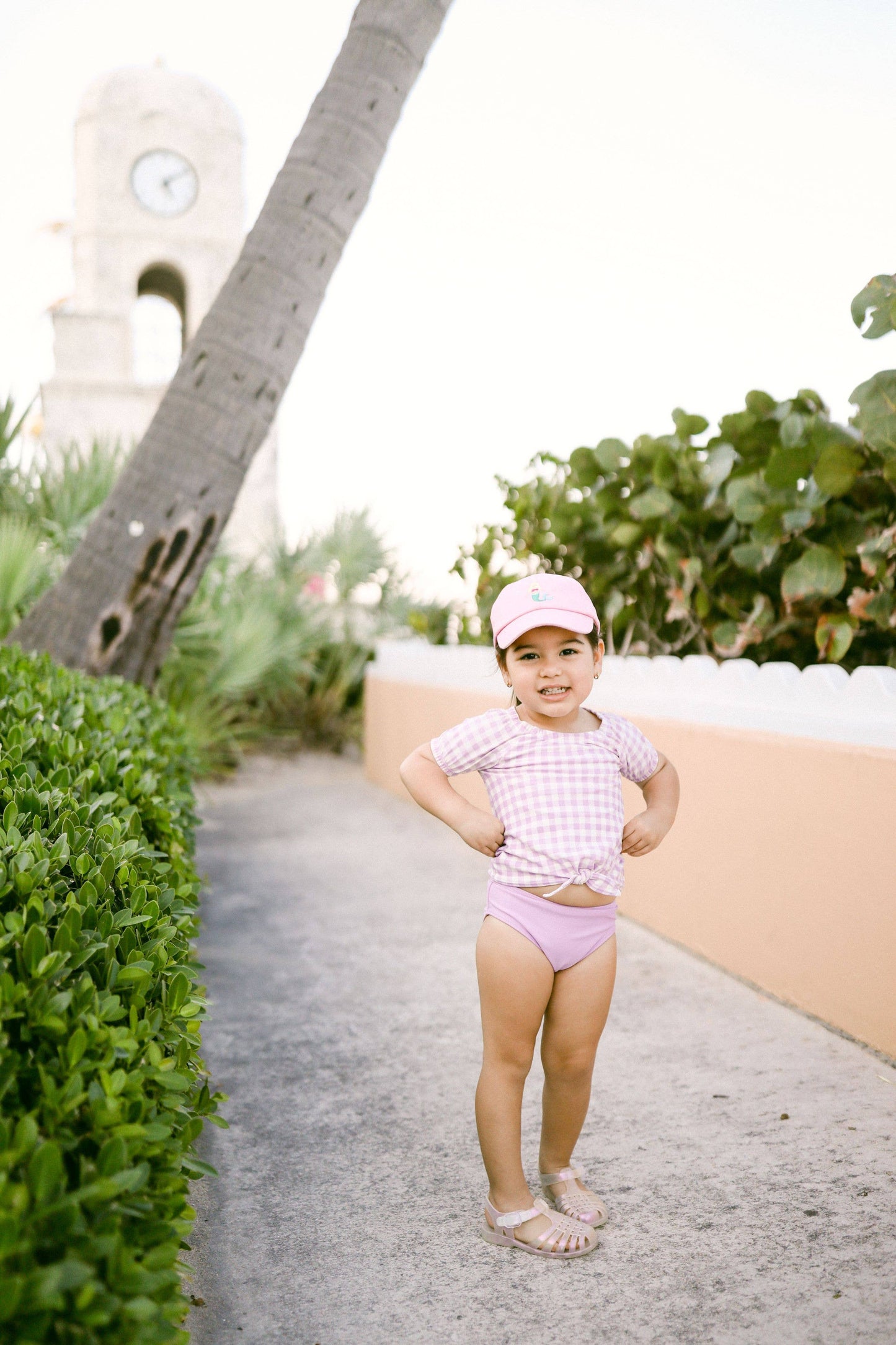 Pink Mermaid Bow Baseball Hat (Baby, Youth): Youth