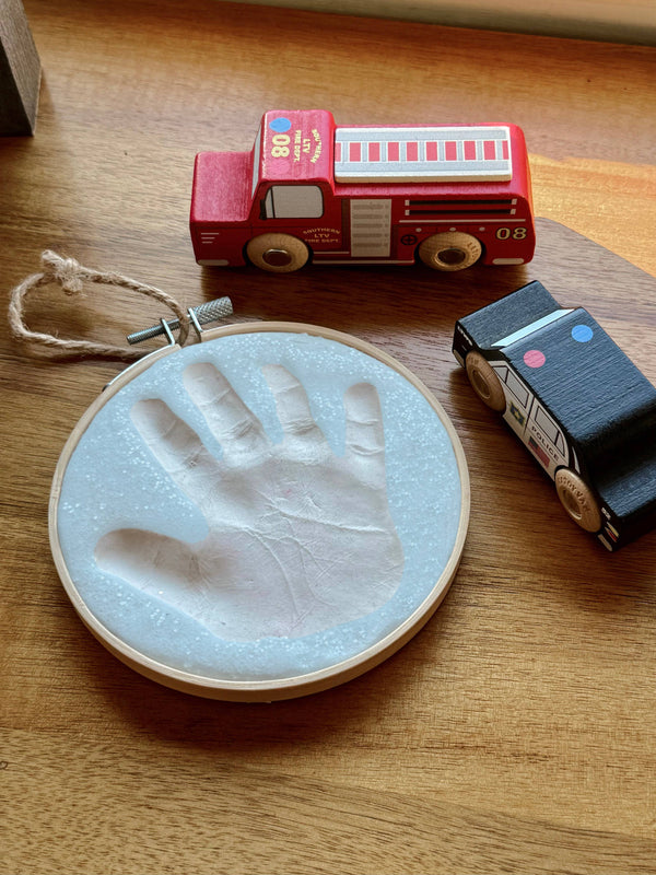 Blue Sugarprints-Glitter Handprint Kit