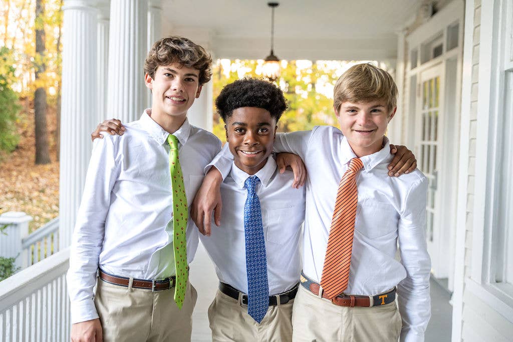 Tripp's Signature Geometric Blue Child Tween Adult Necktie: Medium