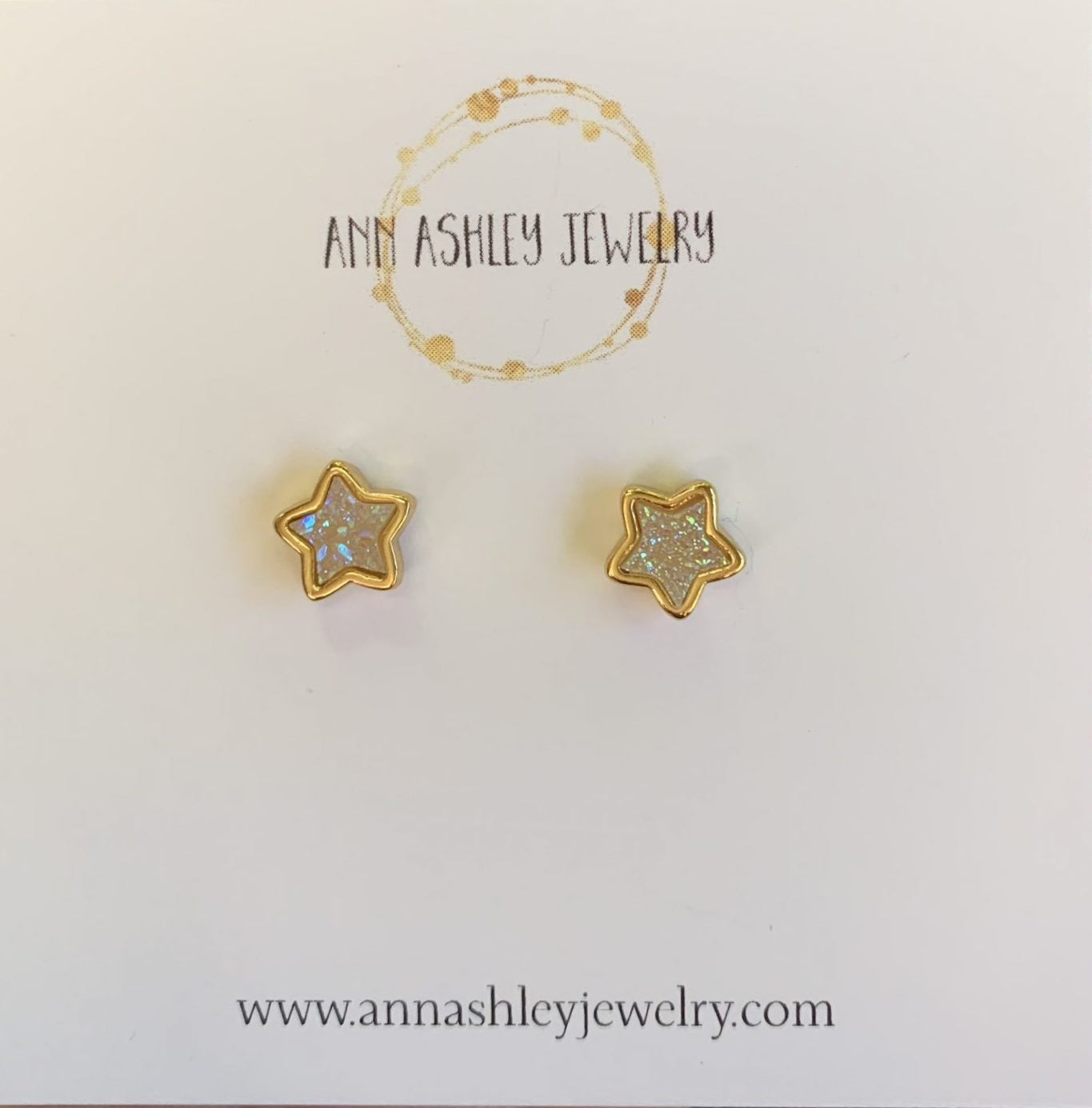 White Star Earrings