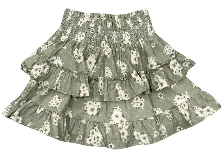 Cluster Daisy Ruffled Skirt