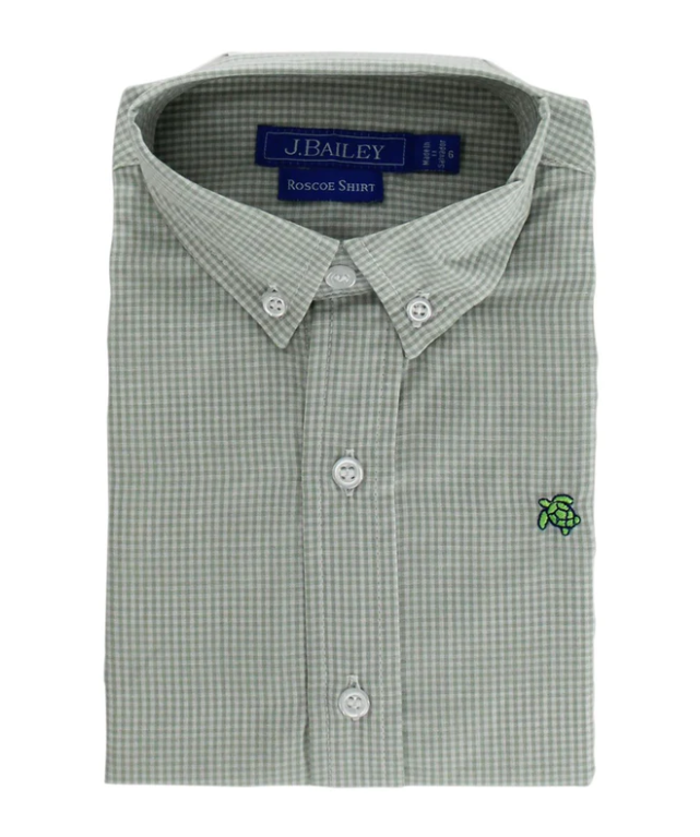 Rosco Celery Microcheck Button Down