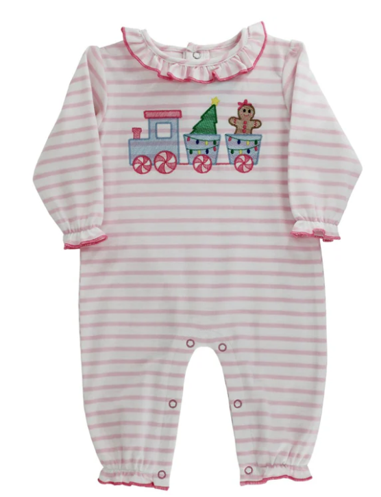 Gingerbread Express Kendall Knit Romper