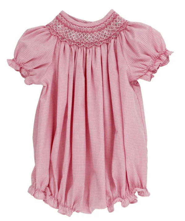 Pink Check Geometrics Romper