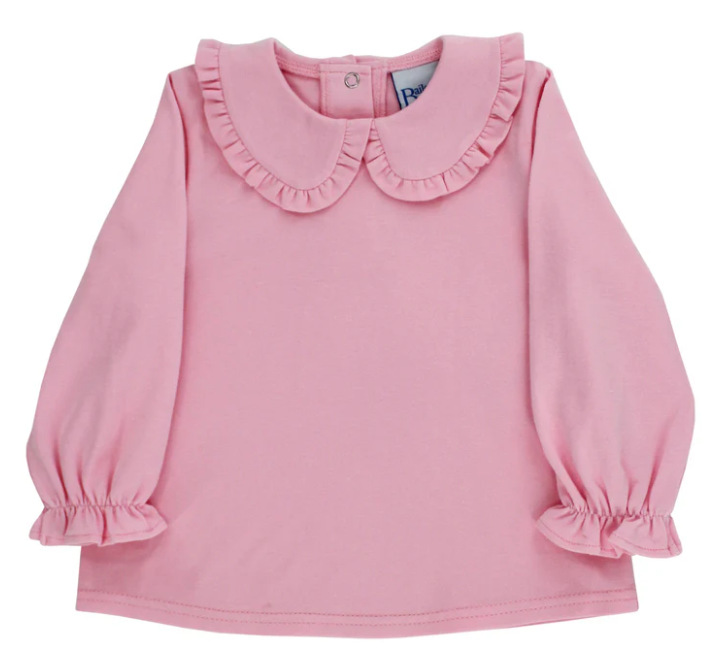 Pink Knit Girls Peter Pan Shirt
