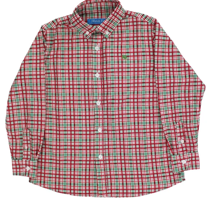 Roscoe Perf Button Down - Jolly Plaid