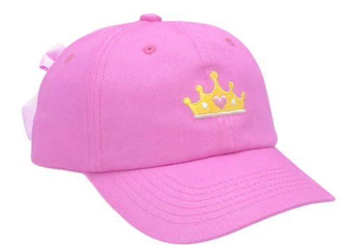 Pink Princess Crown w/Bow Kids BB Hat