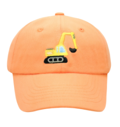 Excavator Orange Baseball Hat - Youth