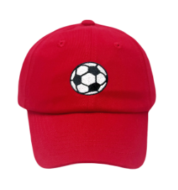 Soccer Red Baseball Hat - Youth