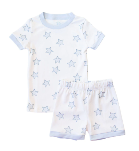 Celestial Linework Blue Stars PJ Set