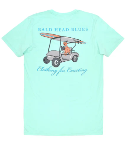 Dog in Golf Cart Tee - Mint