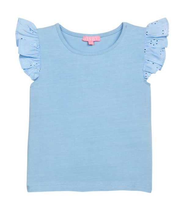 Light Blue Eyelet Tank