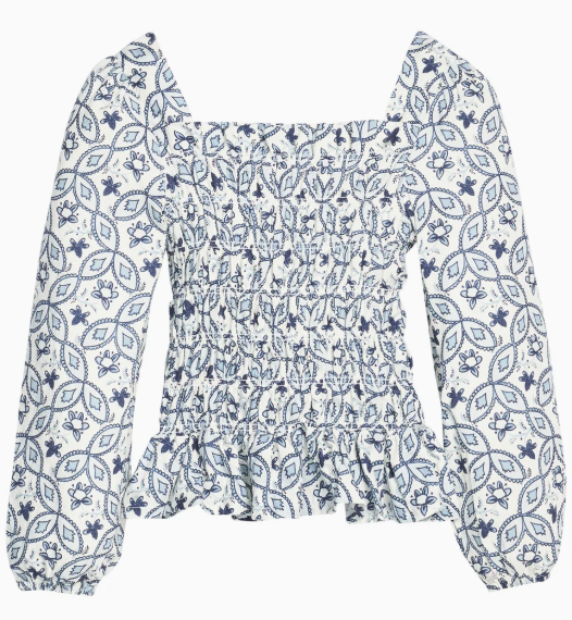 India Top - LS Islington Indigo