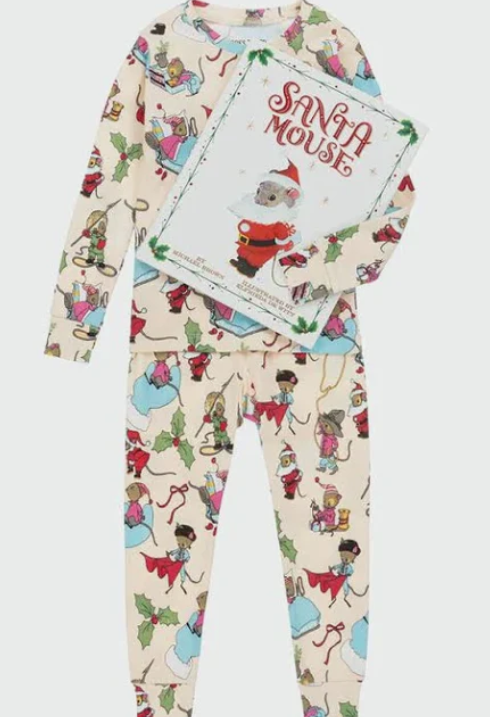 Santa Mouse PJ Set w/Book