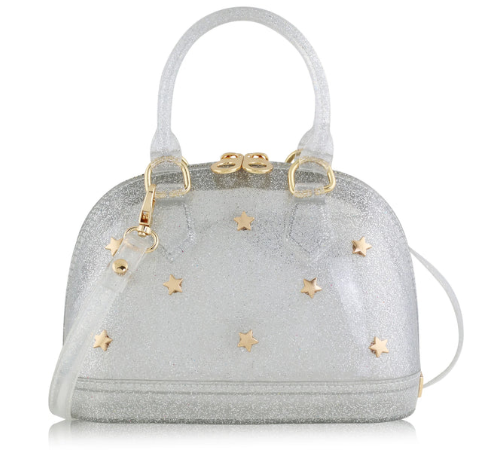 Cate Silver w/Gold Stars Purse