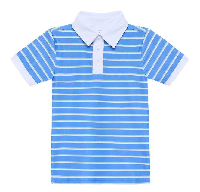 Sky Blue Stripe Polo Shirt