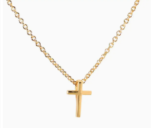 Necklace Baby Blessings Gold Cross-Girl